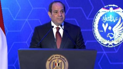 الرئيس السيسى : لولا جهود رجال الجيش والشرطة ماكانت مصر تسير في طريق التنمية