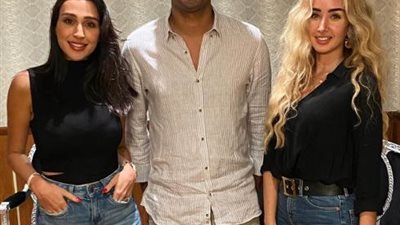 على ربيع وجيسي عبدو وهنا الزاهد في كواليس مسرحية ”صباحية مباركة”