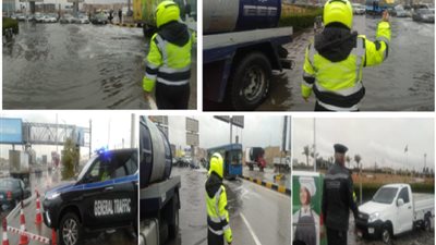 رجال الشــرطة يواصلون مساعدة المواطنين لمواجهة موجة الطقس السيئ