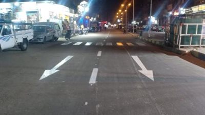 شاهد.. «الجيزة» تجري تخطيط مروري لشارع بشتيل بشمال وترصف 3 محاور هامة بالبدرشين