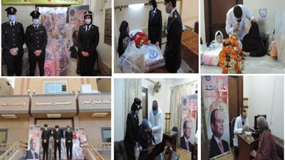 بالصور .. الداخلية توجه قافلة إنسانية بمحافظة الفيوم