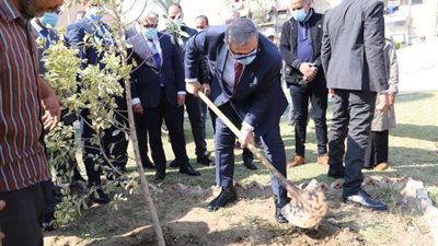 شاهد.. كيف شارك وزير القوى العاملة ومحافظ بورسعيد في زراعة 1000 شجرة؟