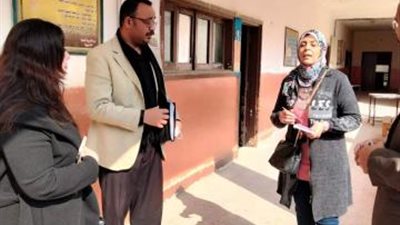 تربية حلوان تساهم في التنسيق لاختبارات محو الأمية في مدرسة الرشاد بحلوان