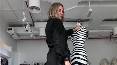 شيرين رضا بفستان أسود فى أحدث جلسة تصوير