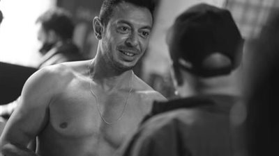 مصطفى شعبان من كواليس مسلسل ”دايما عامر ”