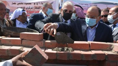 بالصور.. وزير التنمية المحلية ومحافظ جنوب سيناء يضعان حجر الأساس لإنشاء محطة مياه تحلية البحر بـ طابا