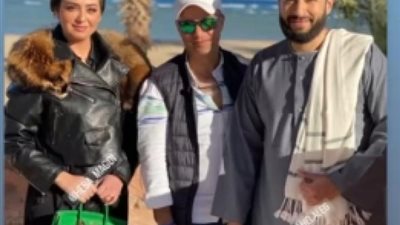 هبة مجدى برفقة حمادة هلال من كواليس ”المداح 2”