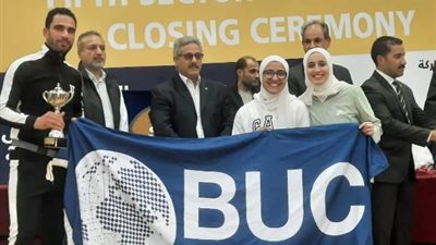 بالصور .. جامعة بدر تحصل على كأس بطولة الإتحاد الرياضى للجامعات و6 ميداليات