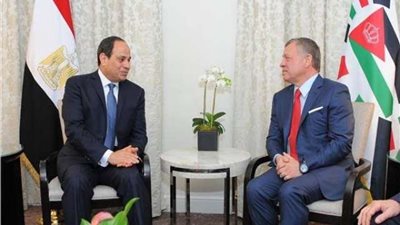 تفاصيل مباحثات السيسي مع العاهل الأردنى