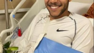 ويجز يطمئن جمهوره علي حالته الصحية بعد تعرضه لحادث