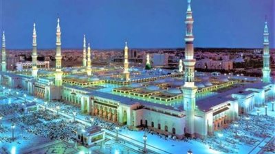 تساقط أمطار غزيرة على المسجد النبوي