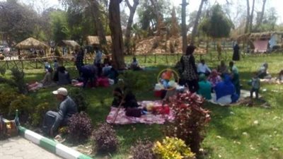 إقبال كثيف على زيارة حدائق القناطر الخيرية بالقليوبية