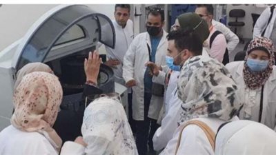 زيارة مستشفى 57357 للمشاركين بدورة هيئة الطاقة الذرية العربية