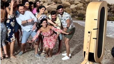 عاصى الحلانى يواصل تصوير كليبه أغنيته ”ضحكة حبيبى”