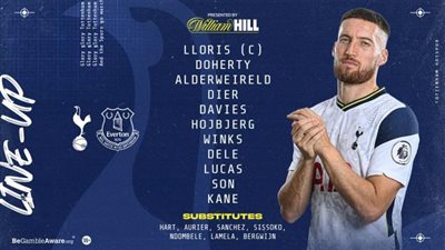 توتنهام ضد إيفرتون.. تعرف على التشكيل الرسمي للفريقين