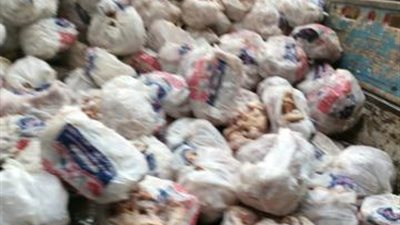 فيديو صادم.. «الجيزة» تضبط 210 كجم دواجن ومشتقاتها فاسدة بمحل شهير بحدائق الأهرام