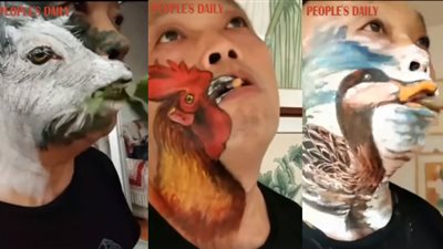 تخلى عن التدريس وبرع في تحويل وجهه إلى حديقة حيوانات.. حكاية الفنان العبقري