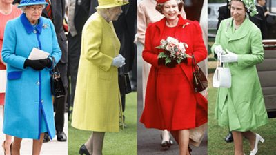 تكشف آراءها السياسية.. حكاية ملابس الملكة إليزابيث الزاهية