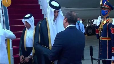 الرئيس السيسي يستقبل أمير قطر الشيخ تميم بن حمد