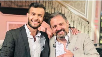 إدوارد ونجله فى عمل فنى جديد