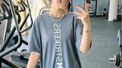 ليلي زاهر بإطلالة رياضية في أحدث ظهور لها