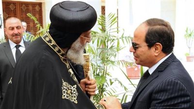 السيسى يعزي البابا تواضروس في ضحايا حادث كنيسة أبو سيفين