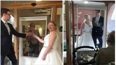 آخر تقاليع كورونا.. جد ينهار في البكاء بعد إقامة حفيدته حفل بزفافها في دار مسنين