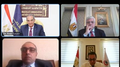 وزراء الصحة والتعليم العالي والاتصالات يتابعون منظومة العمل بمبادرة «التشخيص عن بعد»
