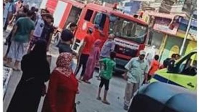 الحماية المدنية تسيطر على حريق نشب في أشجار نخيل في الهرم