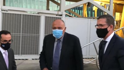 سامح شكرى يصل الأردن للمُشاركة في الاجتماع الرُباعي حول القضية الفلسطينية