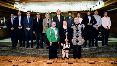 «الحاج» يلتقي بنائبي رئيس جامعة عين شمس لبحث أوجه التعاون العلمي