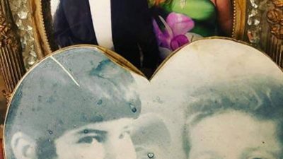 بوسي شلبي تشارك في تحدي الطفولة بصورة مع الراحل محمود عبد العزيز