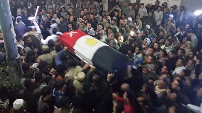 المنوفية تستعد لتشييع جثمان شهيد الواجب فى جنازة عسكرية
