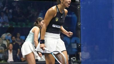 ثلاثي وادى دجلة نوران جوهر وهانيا الحمامي وعلي فرج ينافس في المباراة النهائية لبطولة مصر الدولية للإسكواش