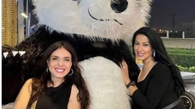 دينا برفقة سمية الخشاب في أحدث ظهور لها