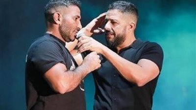 أحمد سعد يحتفل بعيد ميلاد محمد حماقى
