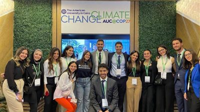 الجامعة الأمريكية بالقاهرة تفتتح جناحها بالمنطقة الخضراء بمؤتمر المناخ cop27