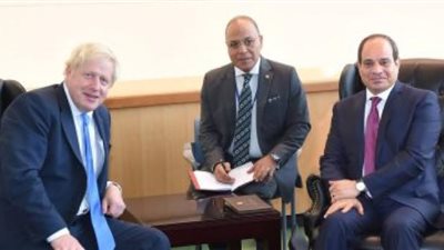 السيسي يبحث مع جونسون تطورات الأزمة الليبية وقضية سد النهضة