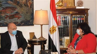 وزيرة الثقافة تبحث مع سفير فرنسا سبل دعم التعاون بين البلدين