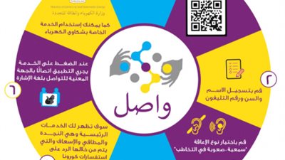 إطلاق خدمات شكاوى الكهرباء بلغة الاشارة من خلال تطبيق واصل