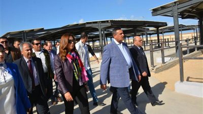وزير التنمية المحلية ومحافظ دمياط يتفقدان المجزر الآلى والمحجر البيطري