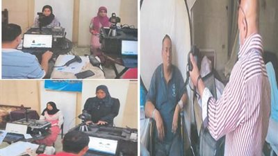 مأموريتين لإستخراج بطاقات الرقم القومى للمواطنين بمحال إقاماتهم والمستشفيات