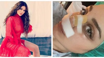 أول صور لإبنة هيفاء وهبي بعد تشوه أنفها بسبب عمليات التجميل