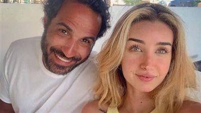 هنا الزاهد تهنىء زوجها على فيلمه الجديد ”العارف”: هتكسر الدنيا