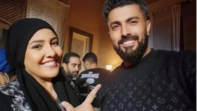 مى كساب فى كواليس مسلسل ”العمدة” برفقة المخرج محمد سامى