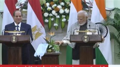 السيسي ورئيس وزراء الهند يشهدان التوقيع على مذكرات تفاهم بين البلدين
