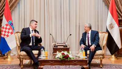 بالصور ..حنفي جبالي يستقبل  رئيس جمهورية كرواتيا