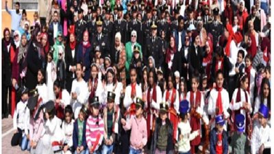 بالصور .. وفد من كلية الشرطة فى زيارة لمدرسة الشهيد إبراهيم الرفاعى بالقاهرة