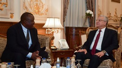 بالصور .. حنفي جبالي  يستقبل رئيس برلمان عموم أفريقيا