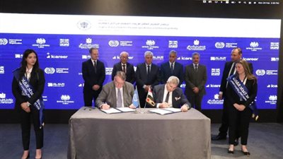 عاشور وحجازي وشحاته والسفير البريطاني يشهدون توقيع اتفاقية تعاون لإطلاق برنامج التعليم العالي للإرشاد المهني من أجل التوظيف